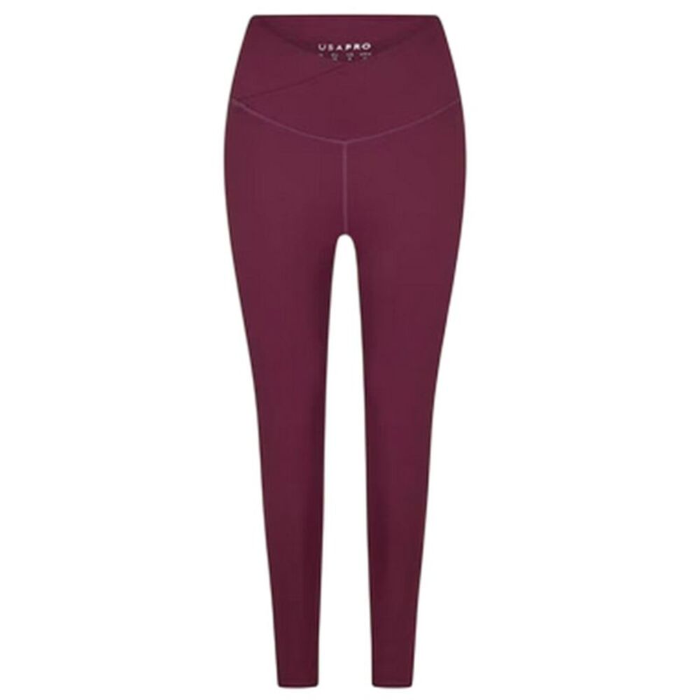 USA Womens/Ladies Nylon Leggings / Dark Cherry